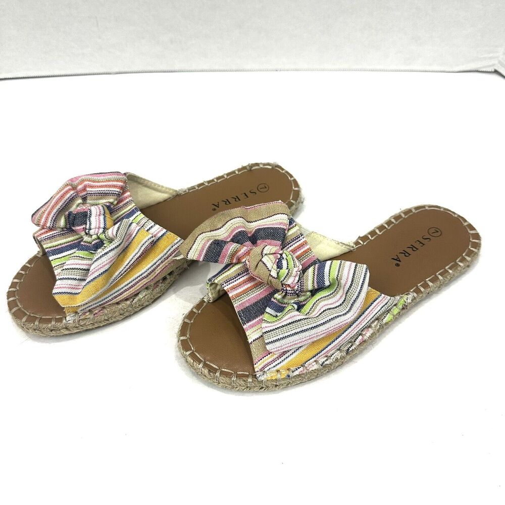 Serra Sandals Size 7 Multicolor Womens Woven Soles Pink, Blue, Green, Yellow EUC - Picture 3 of 9